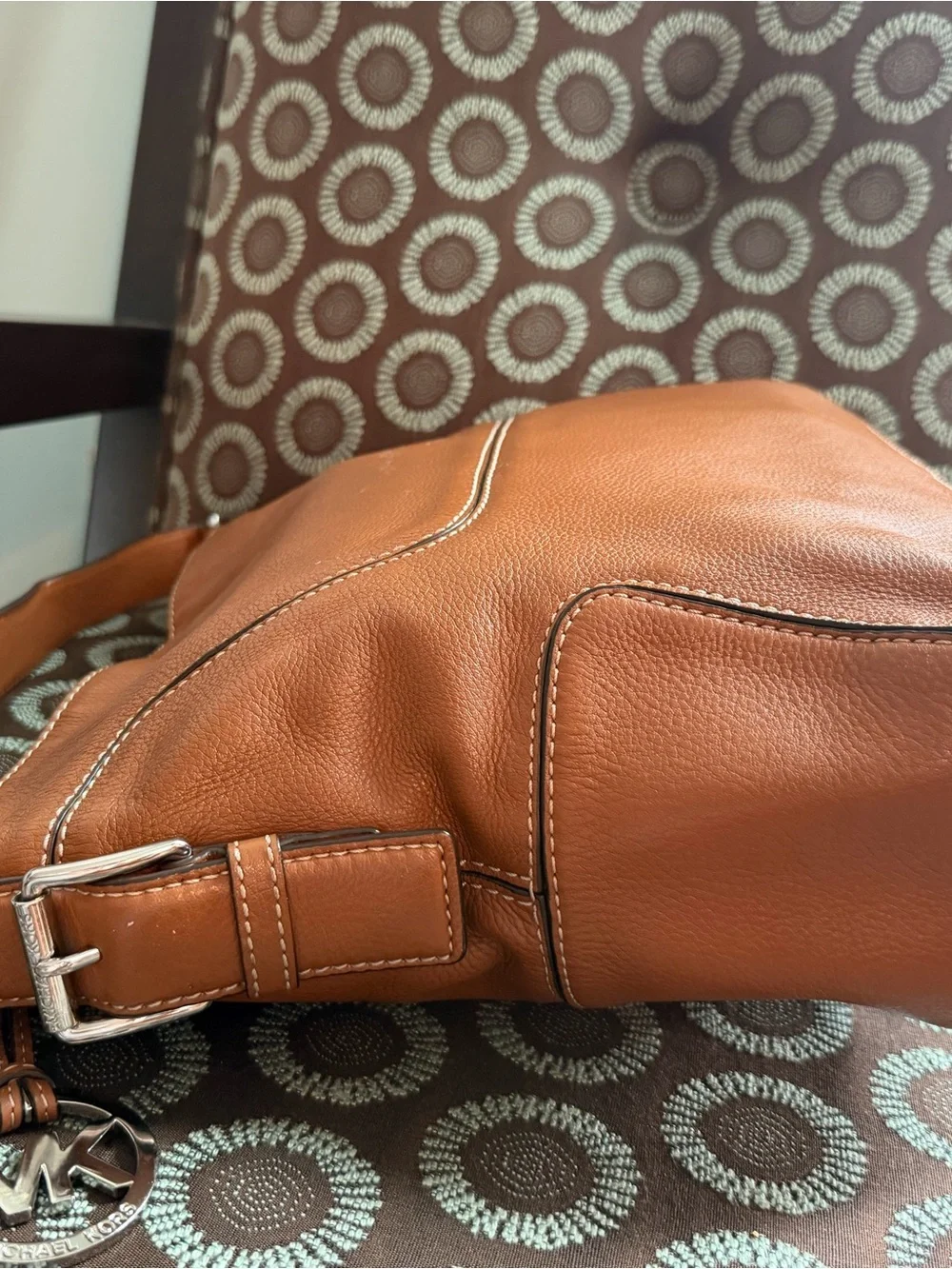 Michael Kors Tan Pebbled Leather Hobo Shoulder Bag